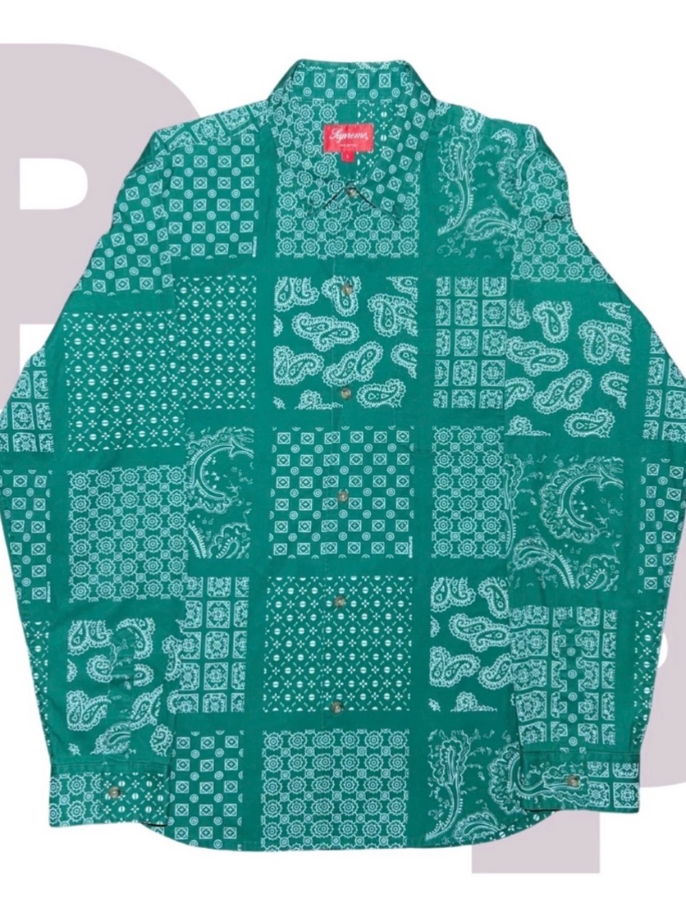 Supreme Paisley Grid Shirt (Medium)